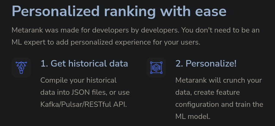 Metarank personalized ranking with ease