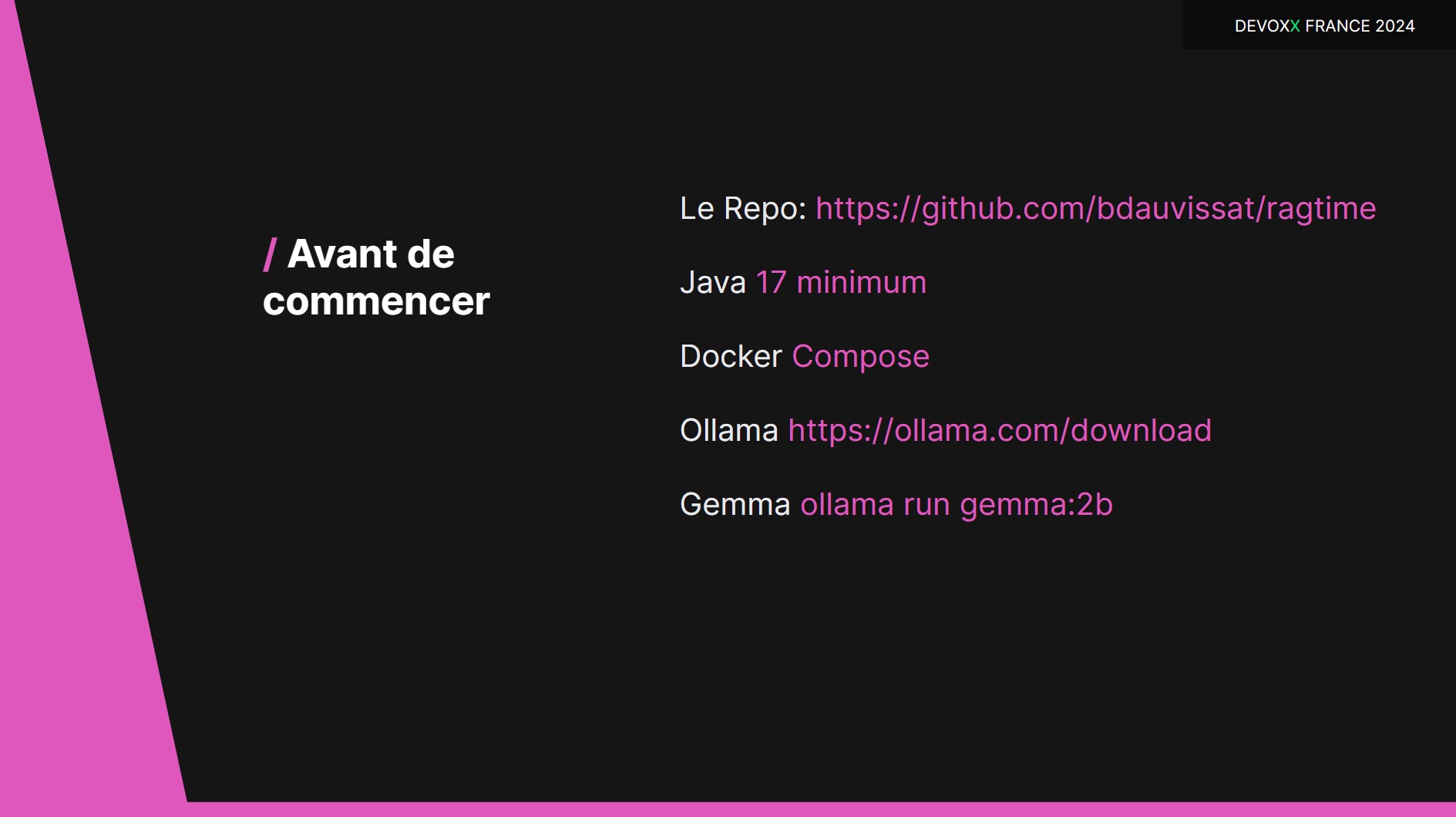 Copie d'écran de la présentation RAG time