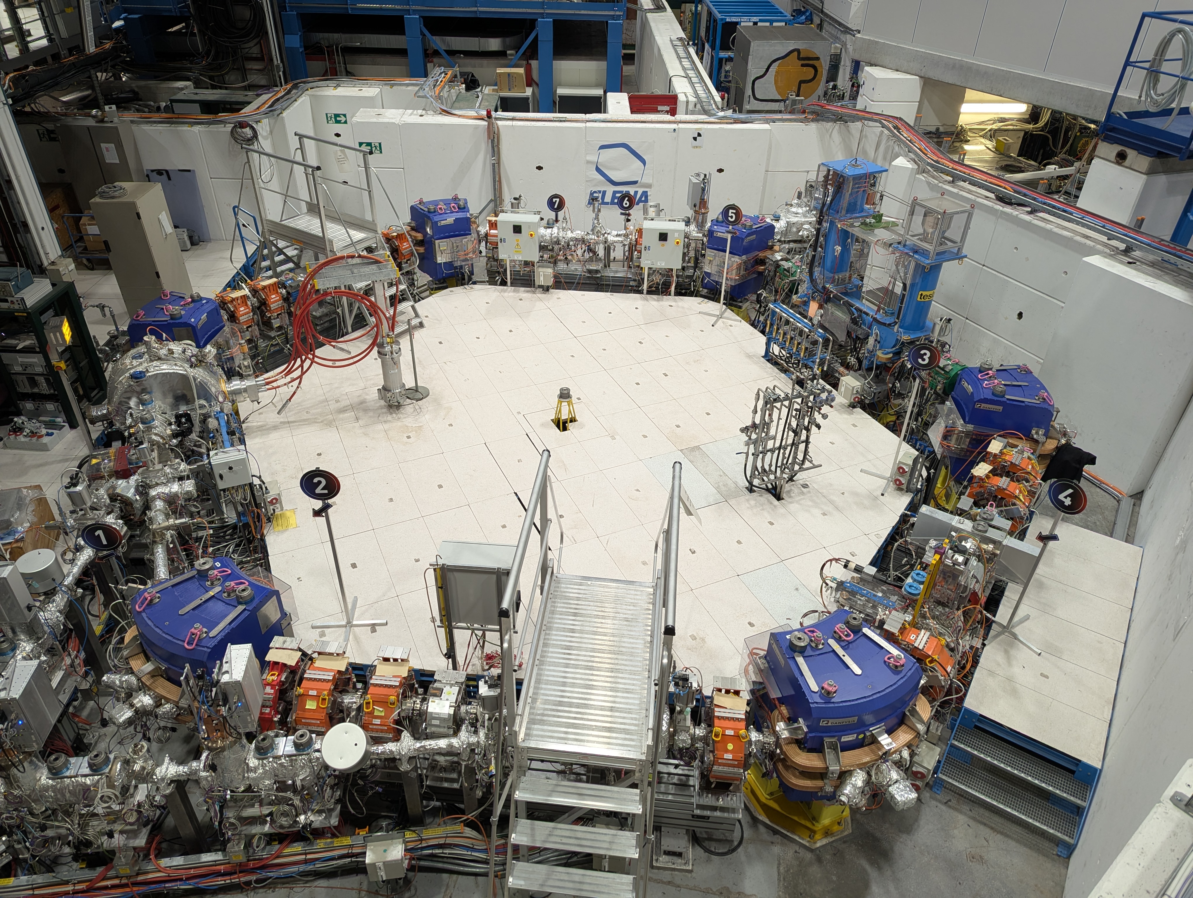The ELENA antiproton decelerator, seen from above