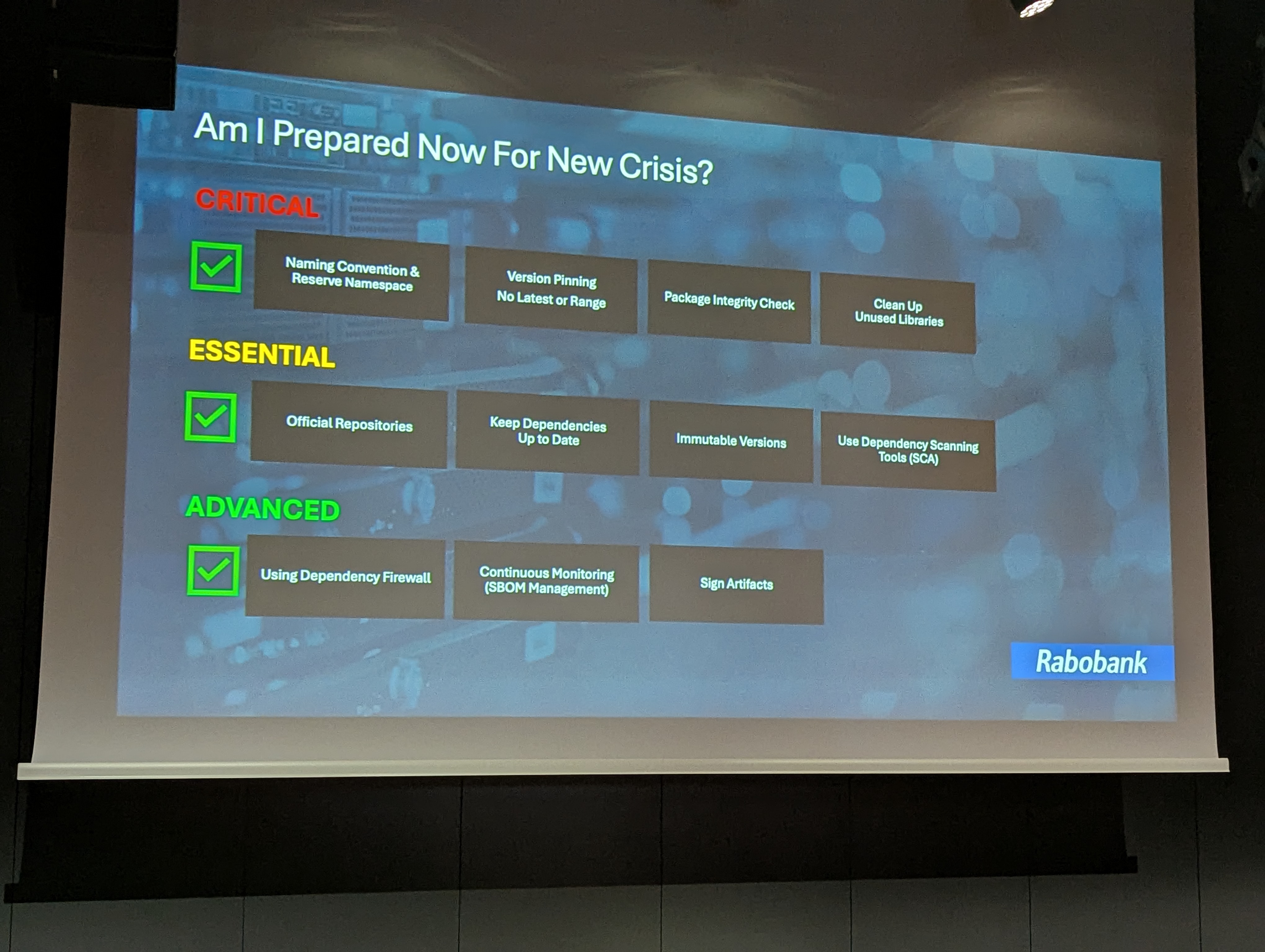 Recap of the three levels of security measures